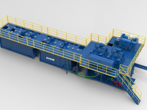 Система обработки бурового шлама при горных работах